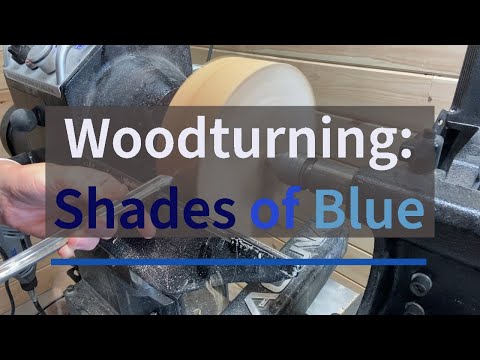 Woodturning Figured Maple --SHADES OF BLUE--With Color and Texture