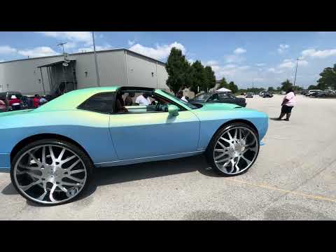 Dodge Challenger on 34s ￼with custom T-Top