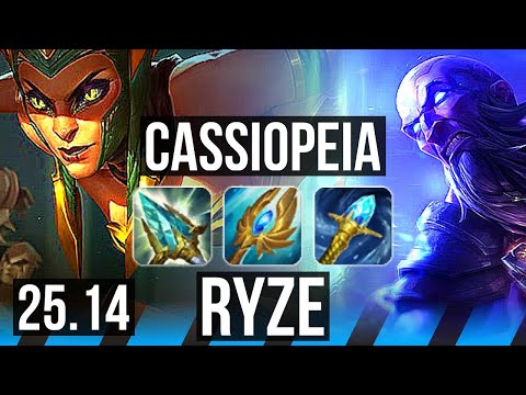 CASSIOPEIA vs RYZE (MID) | KR Diamond | 25.14