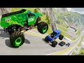 Epic Hight Speed Monster Trucks Jumps Crash 5 In BeamNG Drive