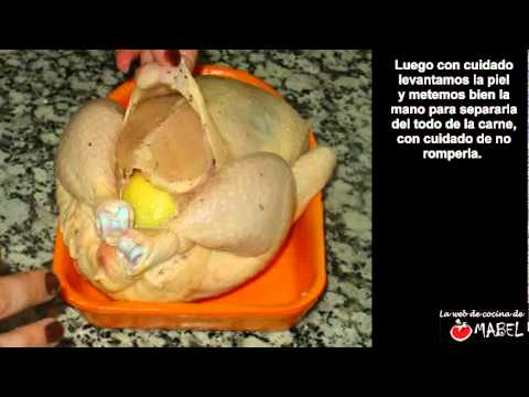 Pollo asado con papas en microondas