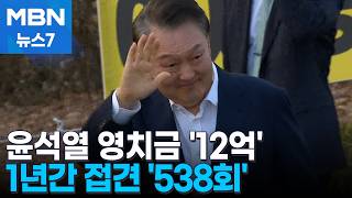 윤석열, 영치금 12억 원 출금…접견도 540차례 [MBN 뉴스7]