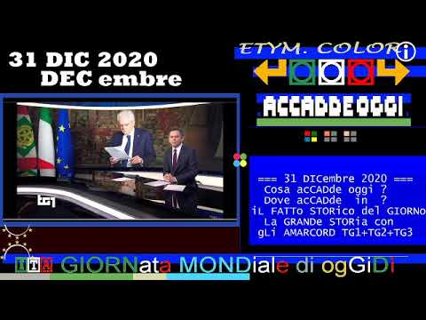 TITOLi TG1 sera, GioveDì 31 DICembre 2020: Quirinale, messaggio di fine anno di Mattarella