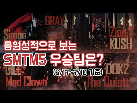 [엠넷아이] 음원 순위로 보는 SMTM5 (엠넷닷컴 기준)