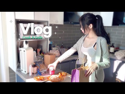 [VLOG] 친구랑 쿡방 후 돌연 덮갱된 하루(?)???? | 시스루뱅 | 쿡방 | 자취 일상