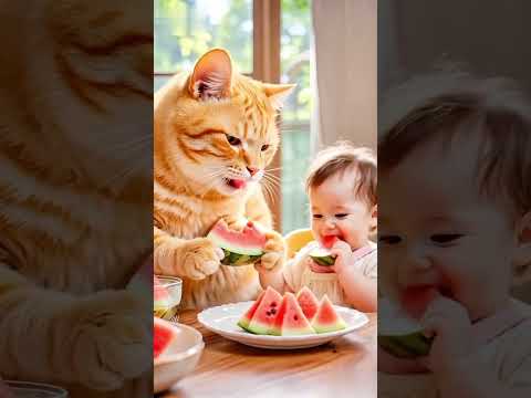 cat shorts.#asmr #animals #Animal World#Hotspots #aianimation #shortsfeed#ytshorts #cartoon