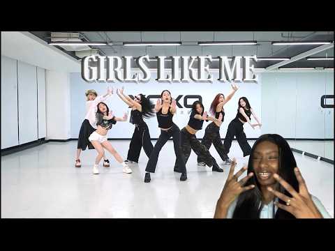 4EVE - 𝙂𝙞𝙧𝙡𝙨 𝙇𝙞𝙠𝙚 𝙈𝙚 | Dance Practice | FIRST TIME REACTION