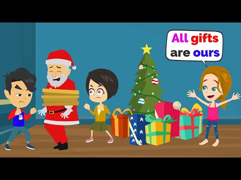 Santa Claus is robbed |  Learn English |  English  Story | Mila English