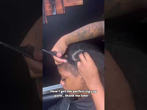 Use this method to get the perfect zig zag parts! 😍 will you try this? 🎥: -stylesbynaae (braider bas