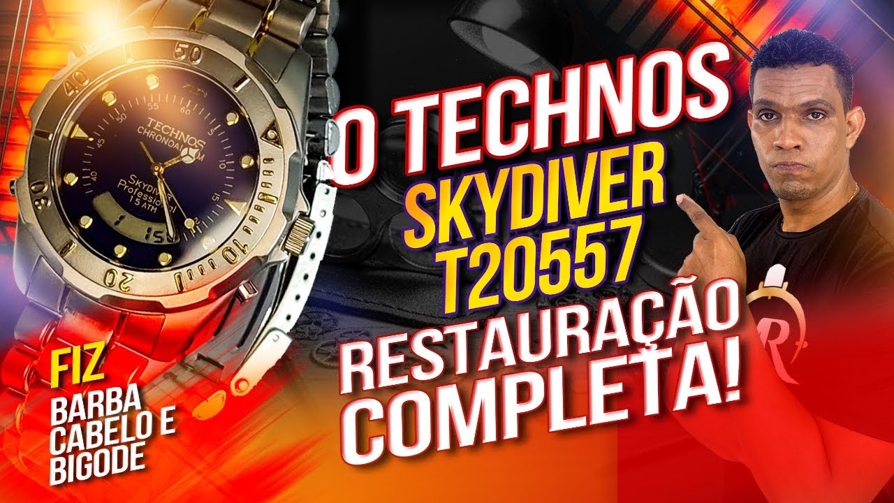 VALE A PENA VER DE NOVO! TECHNOS SKYDIVER T20557 MISTO #clock #relogios #watchmaker #watch #salvador