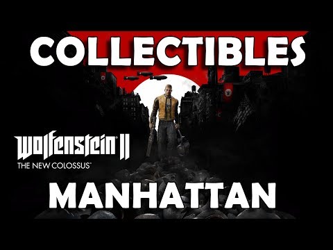 Wolfenstein 2 The New Colossus - Manhattan Collectible Locations (Gold, Art, Cards, Records, Toys)
