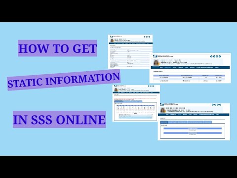 HOW TO GET STATIC INFORMATION IN SSS ONLINE | PAANO KUMUHA NG STATIC INFORMATION SA SSS ONLINE