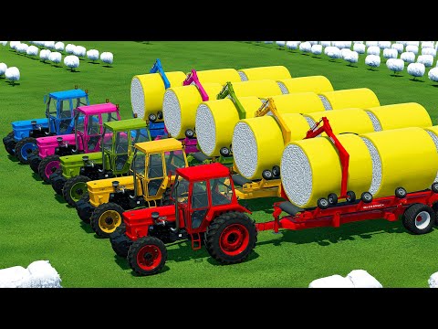 HARVEST, LOAD & MAKE COTTON BALES WITH FIAT TRACTORS & JOHN DEERE HARVESTERS - FS22