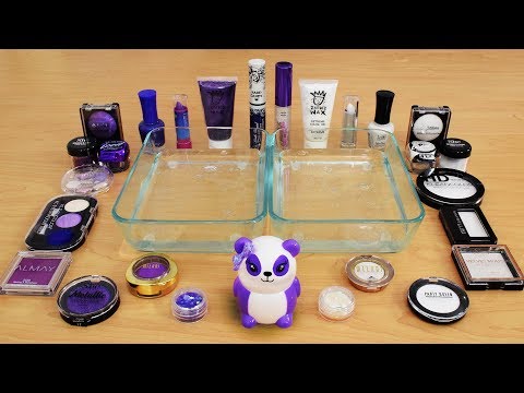 Mixing Makeup Eyeshadow Into Slime ! Purple vs White Special Series Part 36 Satisfying Slime Video Video