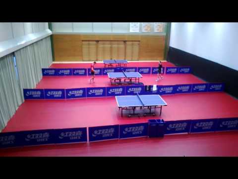 Vladimir Samsonov and Marcos Freitas warm up - 2016