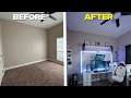 Transforming My EMPTY Room To My Dream Setup Room!