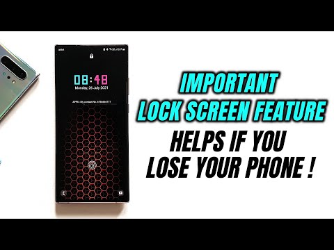 Important lock screen feature on Samsung One Ui 3.1/3.0 - May help in getting back your lost phone.