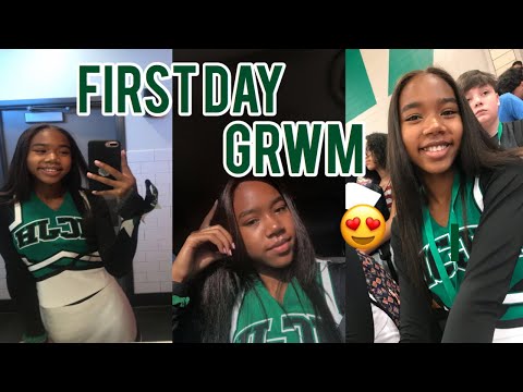 FIRST DAY OF 8TH GRADE GRWM+ VLOG Video
