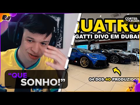 ARUAN REAGE: A loja de DUBAI que tem QUATRO BUGATTI DIVO de 50 MILHÕES de REAIS (LUCAS CHERUBINI)