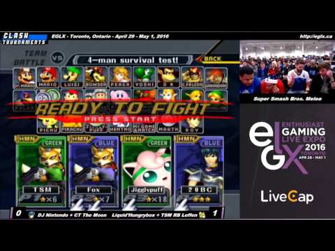 EGLX - Hungrybox + Leffen vs The Moon + DJ Nintendo - SSBM