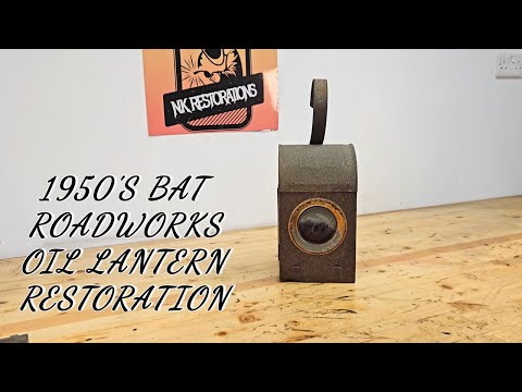 1950'S BAT ROAD WORK OIL LAMB LANTERN RESTORATION