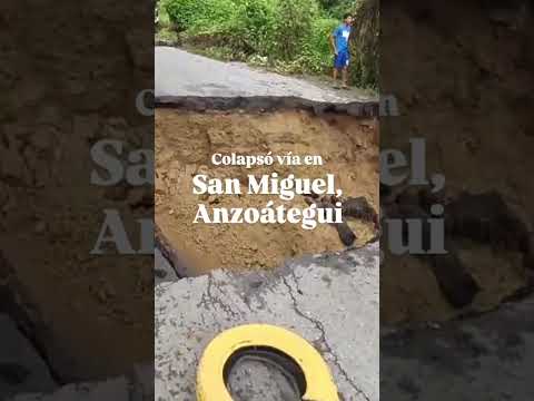 Reportan colapso de vía en San Miguel, Peñalver #Anzoátegui
