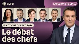 Débat des chefs de RadioCanada en direct  Élections Québec 2026