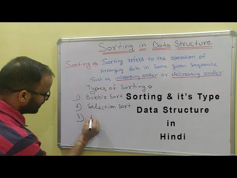What is Sorting and its types in Data structure in hindi