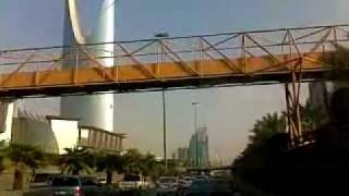 preview picture of video 'King Fahad Road, way to Kingdom Tower, olaya, riyadh, kingdom of saudi arabia, -10'