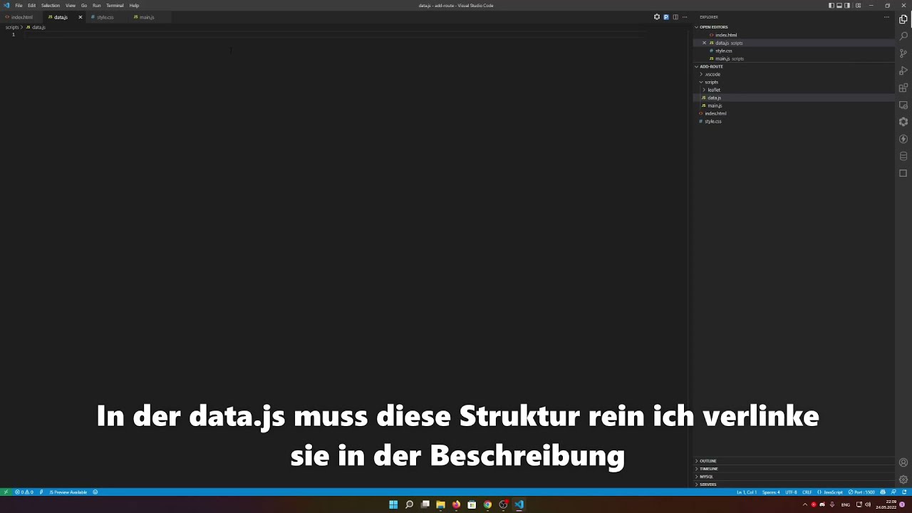 Tutorial zum erstellen einer Route für Leaflet mit Google Maps