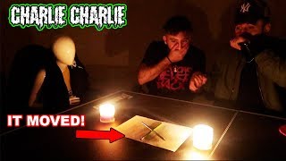 (CHARLIE IS ALIVE) PLAYING CHARLIE CHARLIE PENCIL CHALLENGE WITH CHARLIE THE MANNEQUIN AT 3 AM
