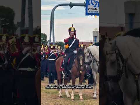 🎺🇦🇷 LOS GRANADEROS ENTONAN LAS ESTROFAS DE LA MARCHA DE SAN LORENZO EN GRANADERO BAIGORRIA| Cadena 3