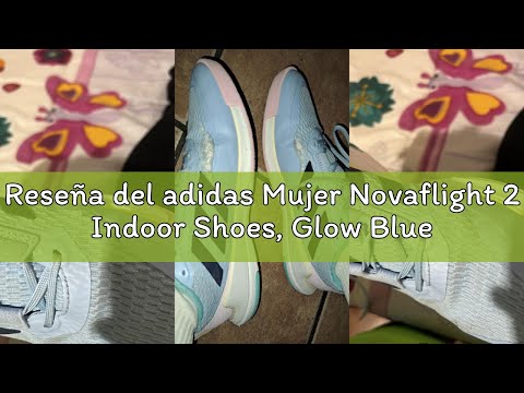 Reseña del adidas Mujer Novaflight 2 Indoor Shoes, Glow Blue/Shadow Navy/Core Black, 40 EU
