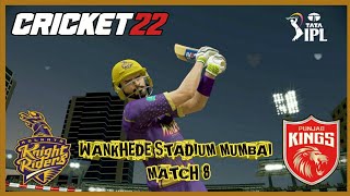 KKR vs PBKS TATA IPL 2022 - Match 8 | Cricket 22 PC Gameplay 1080P 60FPS