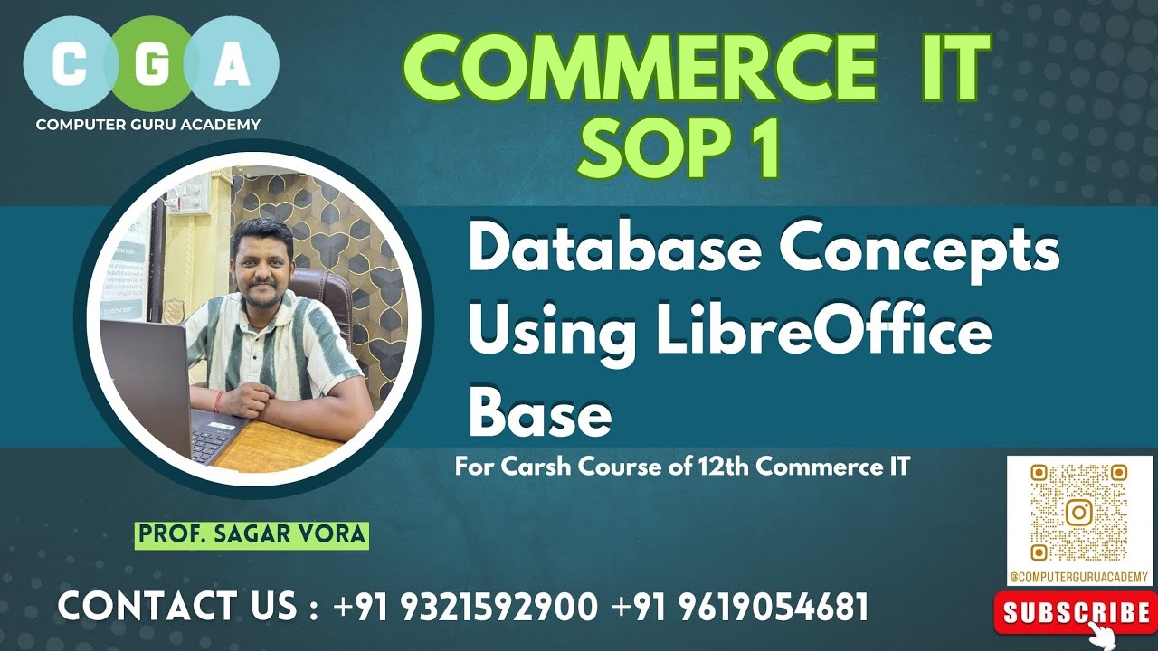 12th IT Commerce Practical Guidance | SOP 1 - Database Concepts using LibreOffice Base 