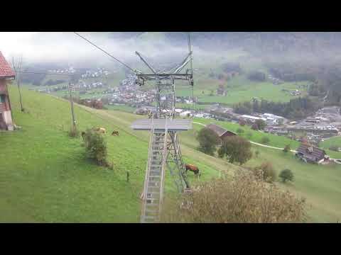 Dallenwil - Wiesenberg Luftseilbahn Talfahrt 2022 Seilbahn téléphérique cable car