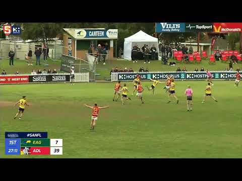 Rd 14 Hostplus SANFL Snapshot - Adelaide's Lachlan Gollant swings around on his left