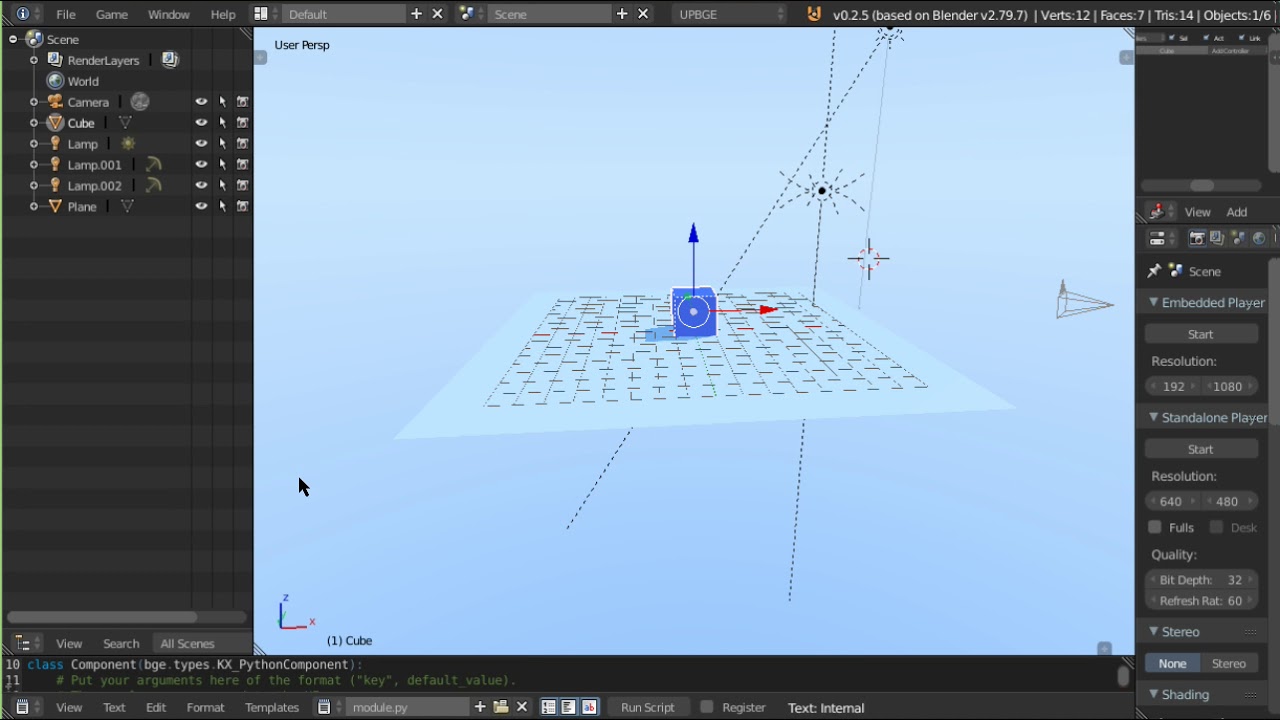 Upbge player movements BGE Blender Game Engine Tutorial
