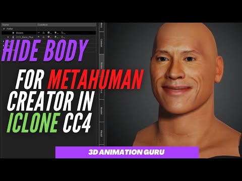 Hide Body in Character Creator to import in Unreal engine 5 for Metahuman Creator