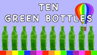 Ten Green Bottles | NURSERY RHYME | RainbowRabbit
