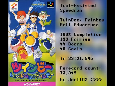 TwinBee: Rainbow Bell Adventure 100% TAS in 39:21.545 (English Subtitles)