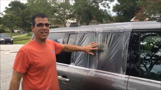 Broken Car Window Repair - Temporary fix for a broken car window! Easy to install!