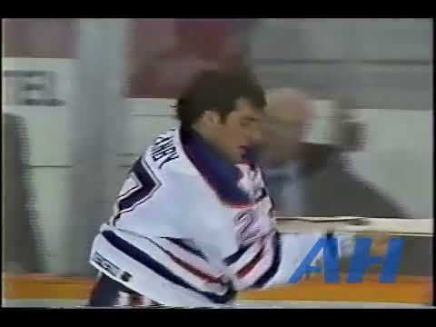 NHL Dec. 18, 1992 Scott Mellanby,EDM v Brent Thompson,LA Edmonton Oilers Los Angeles Kings