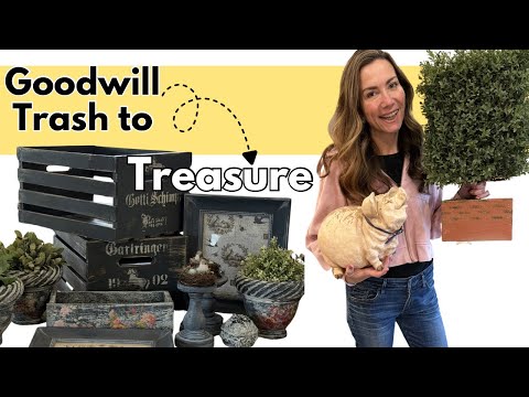 Goodwill Thrift with me for Cottage Cozy Decor resale and major trash to cash with just ONE color