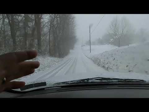 Winter driving in a Cadillac Escalade