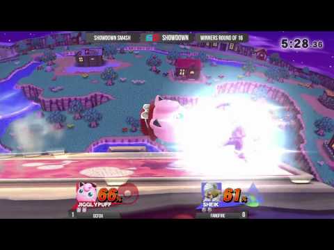 Showdown Sm4sh #3 - Winner Ro16: GCFOX (Jigglypuff) vs Fangfire (Sheik)
