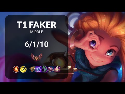 T1 Faker Zoe vs Fizz MIDDLE - KR GRANDMASTER Patch 13.23