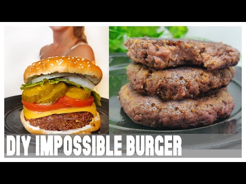 The best impossible burger recipe/ DIY, homemade veggie burgers