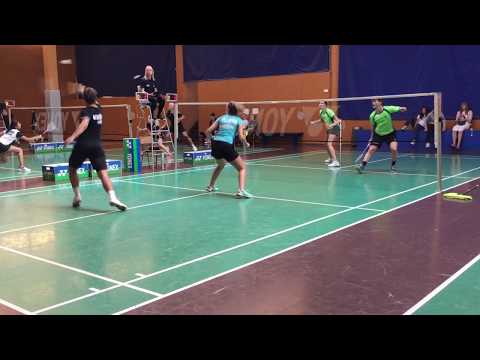 Mixed doubles Sweden vs Denmark at Danish Junior Cup in Gentofte, Denmark