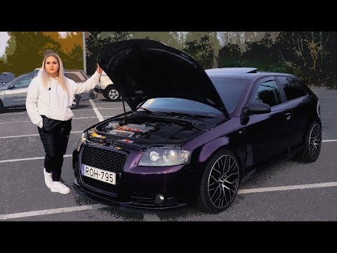 "FEHÉR HOLLÓ" 👀 AUDI A3 3.2 V6 Quattro 🚗 Midnight purple #bemutató #mitmegyszázon